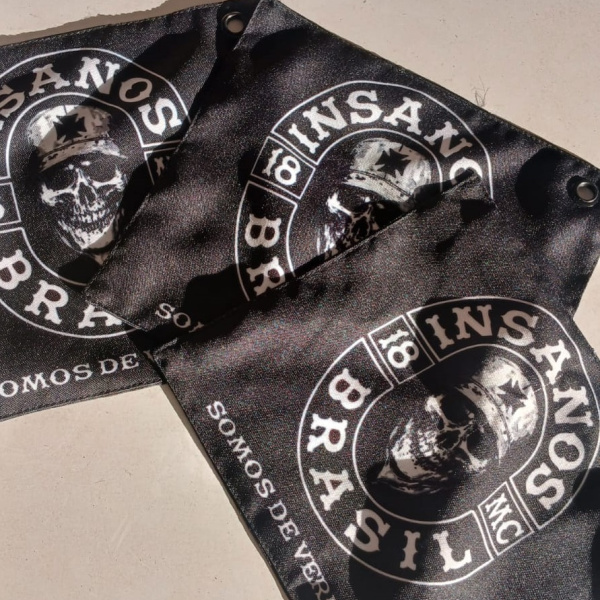 BANDEIROLA em TECIDO : INSANOS MC 💀 Ref.: 0001